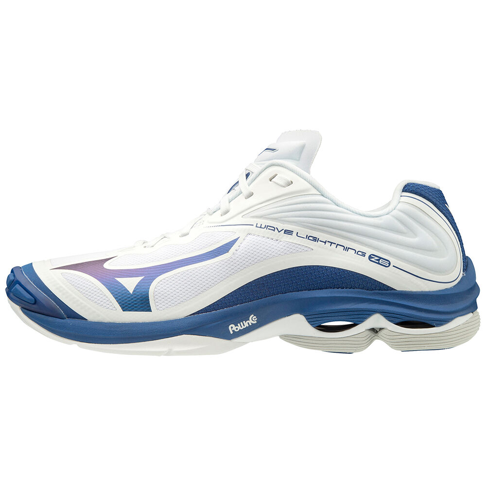 Scarpe Volley Mizuno Wave Lightning Z6 Uomo - Bianche/Blu - 96857-PNVM